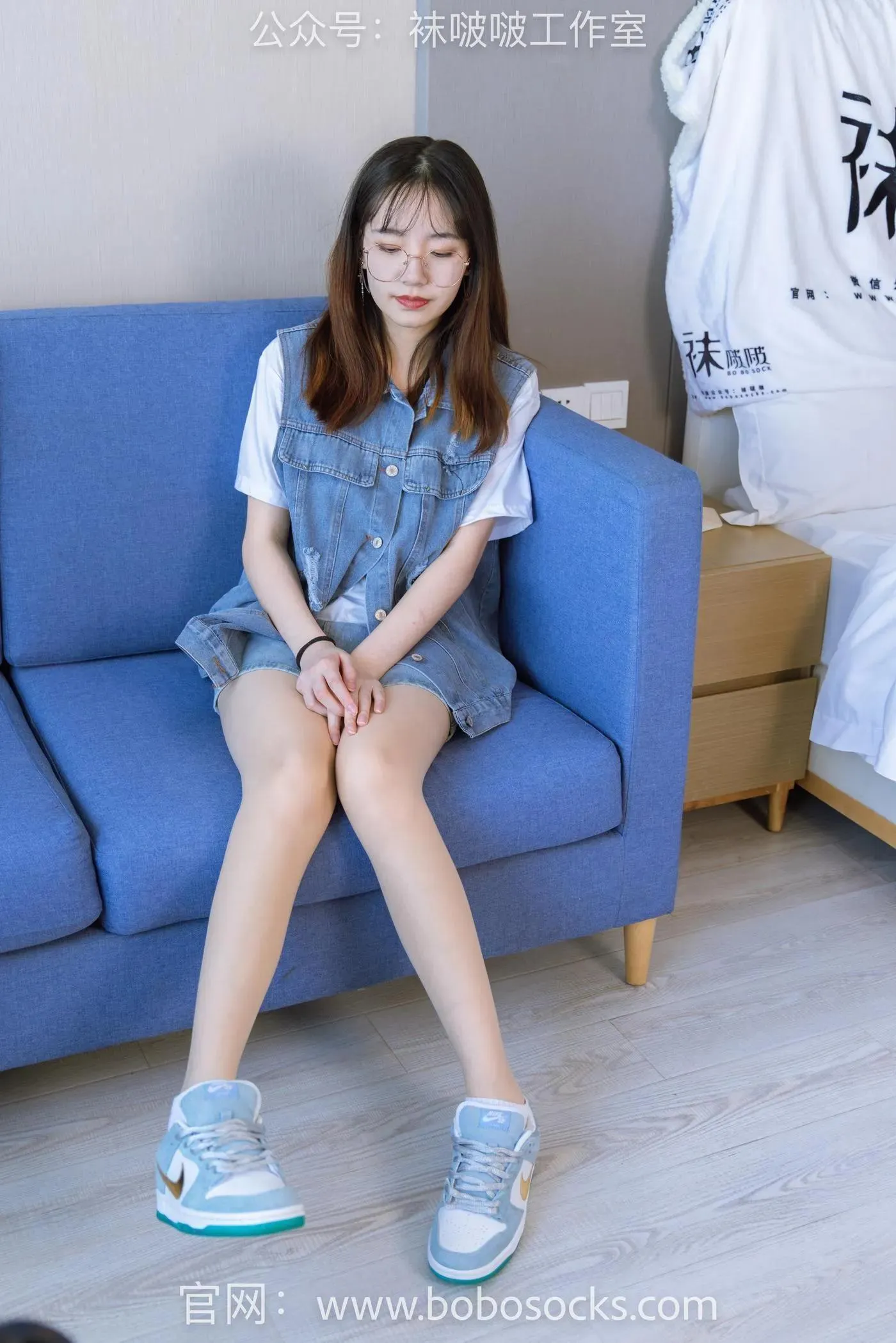 [BoBoSocks袜啵啵]NO.123 小甜豆-板鞋、白棉袜、肉丝 [140P]插图5